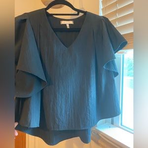 Anthropologie Eri + Ali Flutter Sleeve Blouse